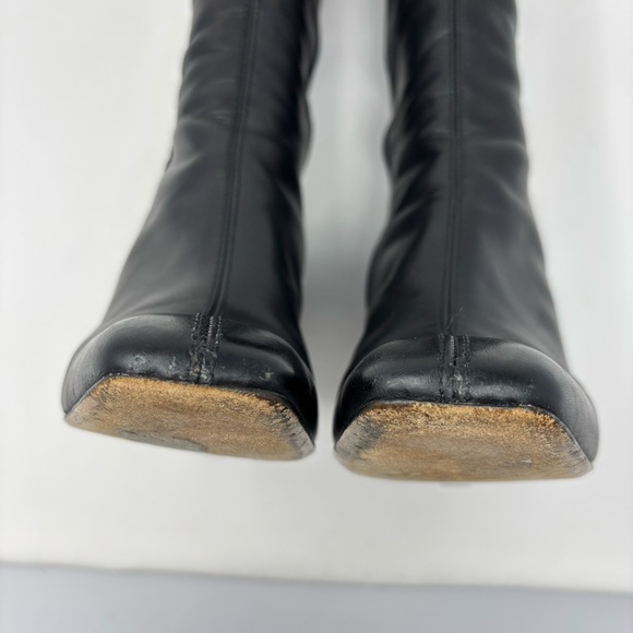 Gucci by Tom Ford GG Logo Black Leather Knee High Boots Size 8.5 Vintage - Picture 6 of 16